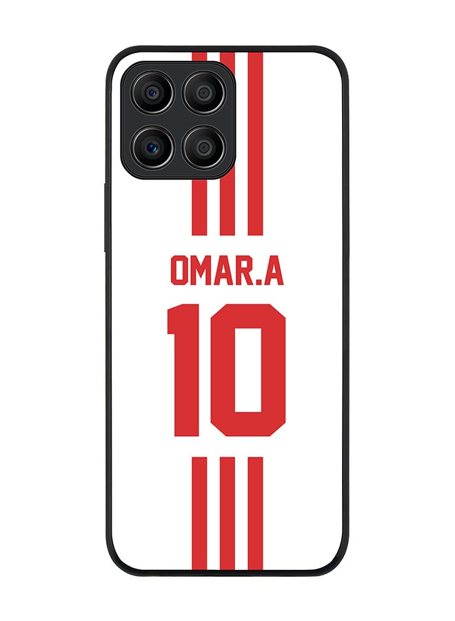 Stylizedd Rugged Black edge case for Honor X6 Slim fit Soft Case Flexible Rubber Edges Anti Drop TPU Gel Thin Cover - Football Team - UAE Player Name - Omar.A - Image 1