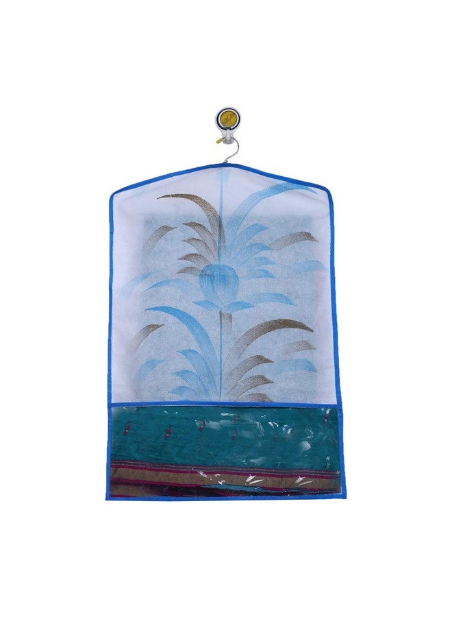 Kuber Industries Printed 12 Piece Non Woven Hanging Saree Cover Wardrobe Organiser (Blue) - CTKTC23144 - Image 3