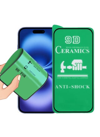 واقي شاشة متوافق مع iPhone 16 5G واقي شاشة مضاد للتوهج ومضاد لبصمات الأصابع بتقنية اللمس ثلاثي الأبعاد سهل التركيب، غشاء سيراميك كامل اللصق (ليس زجاجًا) شفاف/أسود - pzsku/ZB096284DBC549116B2FEZ/45/_/1730470145/1df2f8d1-87df-4c2a-aded-4efe9c82e1ab