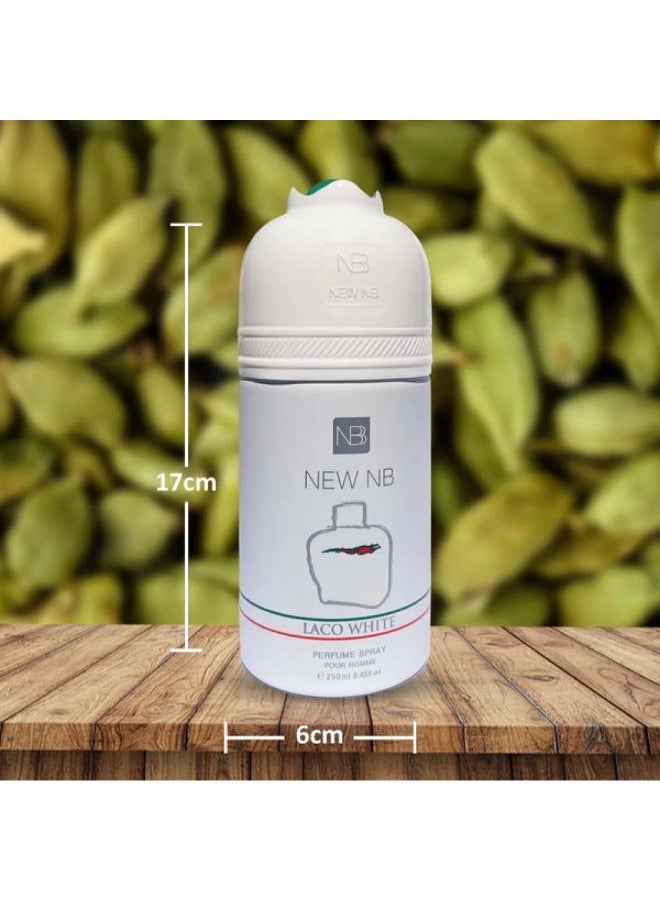 NEW NB Laco White Deodorant for Women - 250ml | Long-lasting Freshness & Invigorating Scent - Image 3
