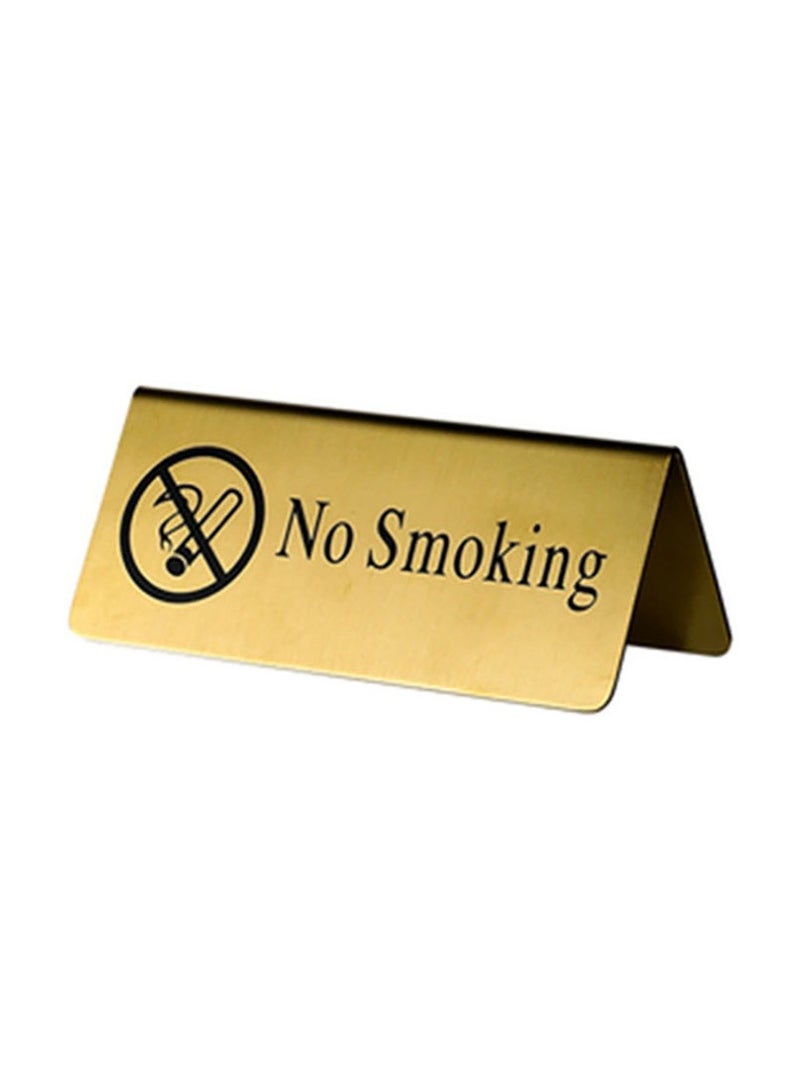 East Lady 6-Piece Stainless Steel Card Table No Smoking Sign for Display Gold - Image 2