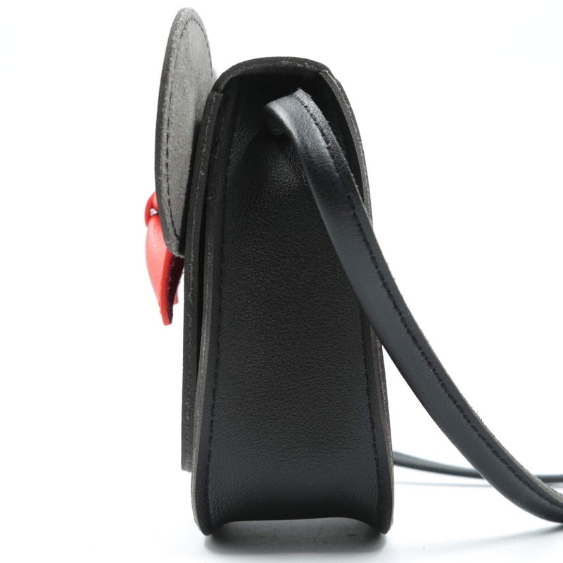 HXQ Little Mouse Ear Bow Crossbody Purse,PU Shoulder Handbag for Kids Girls Toddlers(Black) - Image 4