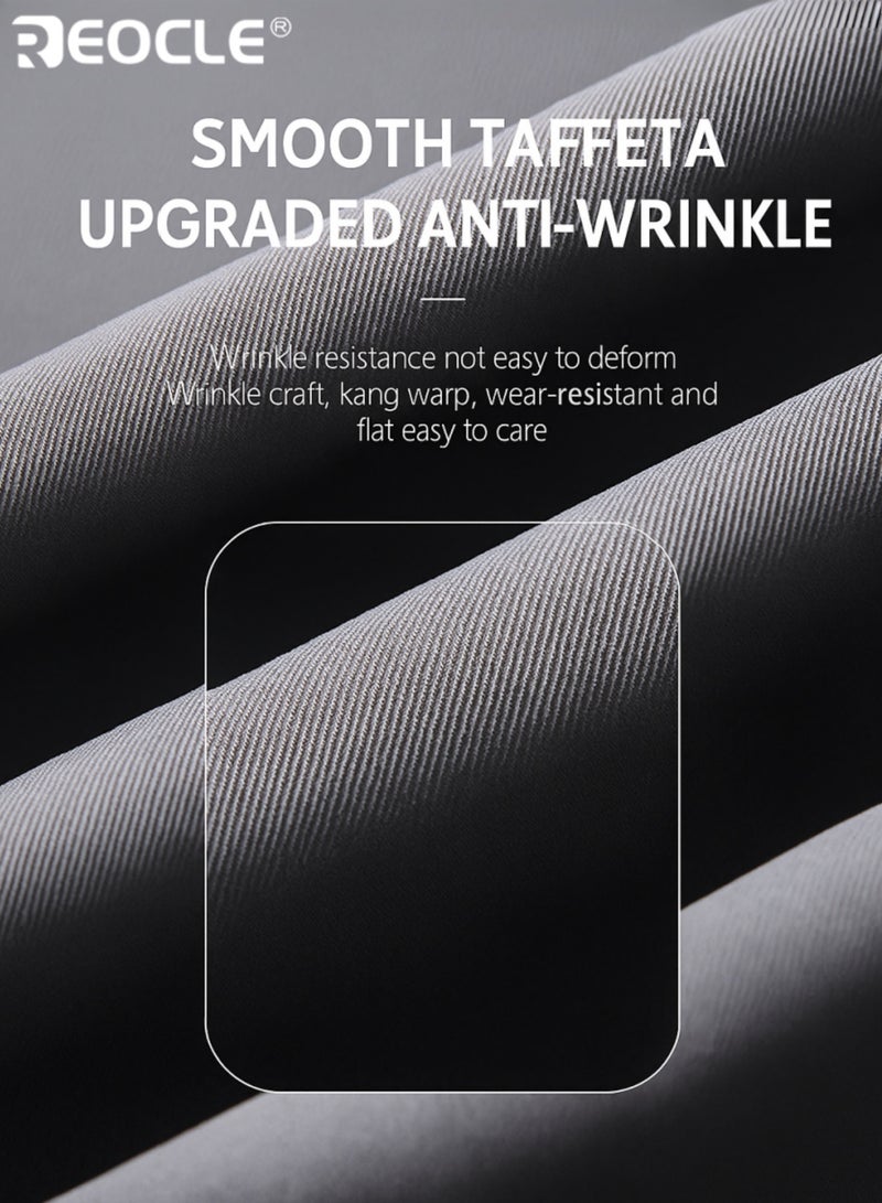 ريوكل سراويل نسائية واسعة الساق بتصميم بحزام عالٍ وميزة قماش البدلة، تعد بنطالًا أنيقًا بأناقة متدفقة لمظهر مكتبي - Image 4