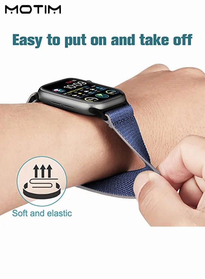 Motim Nylon Loop Band Compatible with Apple Watch 41mm 40mm 38mm, Adjustable Braided Sport Strap, Replacement Band Women Men for iWatch Ultra/SE Series 10/9/8/7/6/5/4/3/2/1  - Image 3
