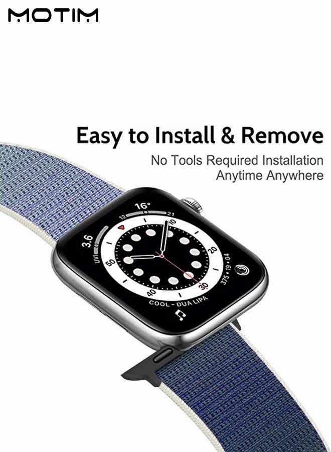 Motim Nylon Loop Band Compatible with Apple Watch 41mm 40mm 38mm, Adjustable Braided Sport Strap, Replacement Band Women Men for iWatch Ultra/SE Series 10/9/8/7/6/5/4/3/2/1  - Image 2