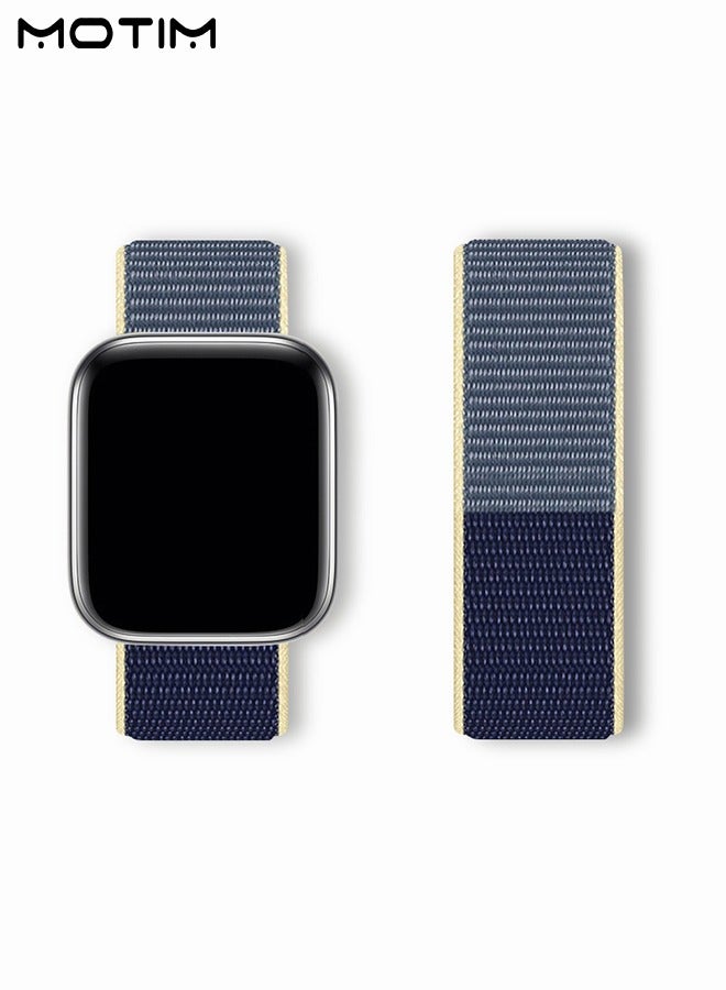 Motim Nylon Loop Band Compatible with Apple Watch 41mm 40mm 38mm, Adjustable Braided Sport Strap, Replacement Band Women Men for iWatch Ultra/SE Series 10/9/8/7/6/5/4/3/2/1  - Image 1
