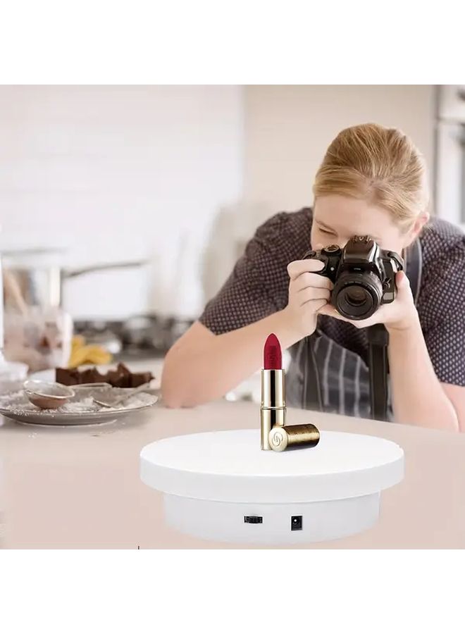Rotating Display Turntable 8 Inch USB Powered 360 Revolving Showcase For Photography Jewelry Display - Image 2