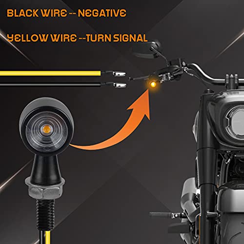 QUASCO Led Motorcycle Turn Signal Lights Universal Mini Front Blinkers Compatible with Harley Honda Suzuki Triumph Yamaha - Image 3