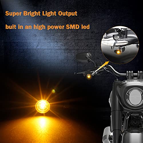 QUASCO Led Motorcycle Turn Signal Lights Universal Mini Front Blinkers Compatible with Harley Honda Suzuki Triumph Yamaha - Image 2