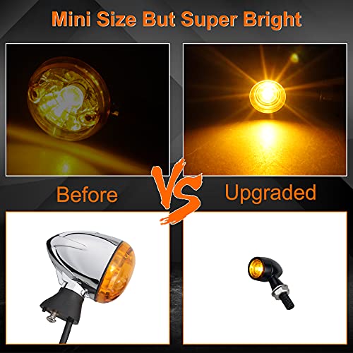 QUASCO Led Motorcycle Turn Signal Lights Universal Mini Front Blinkers Compatible with Harley Honda Suzuki Triumph Yamaha - Image 4