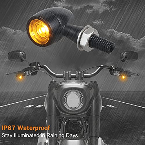 QUASCO Led Motorcycle Turn Signal Lights Universal Mini Front Blinkers Compatible with Harley Honda Suzuki Triumph Yamaha - Image 5