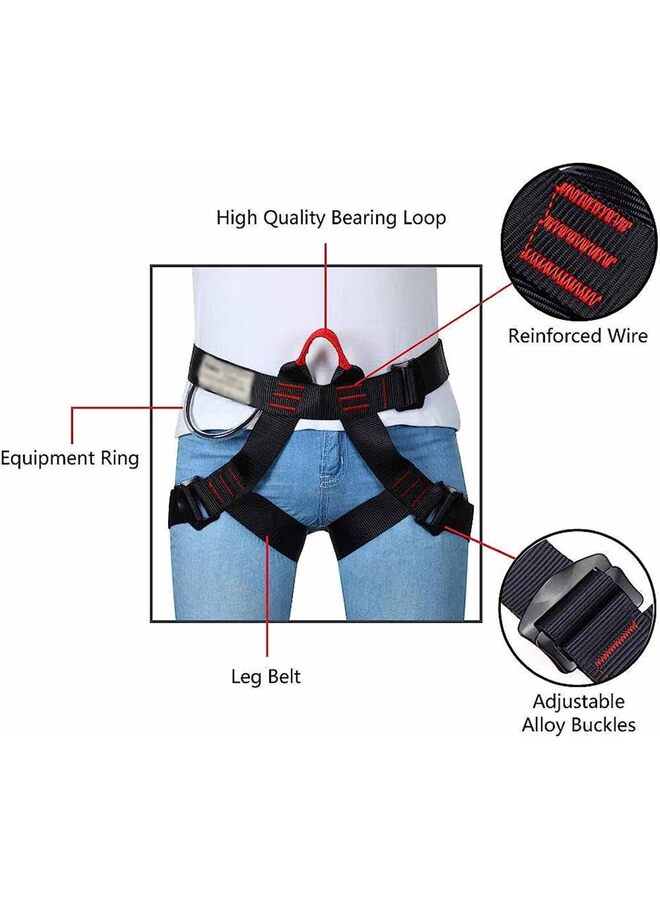 LAMAY Climbing belts, Safe Seat Belts for Tree Climbing Outdoor Training Caving Rock Climbing Rappelling Equip - Half Body Guide belt for Women Man and Novice - Image 4