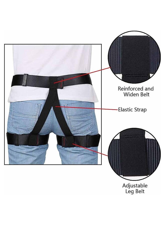 LAMAY Climbing belts, Safe Seat Belts for Tree Climbing Outdoor Training Caving Rock Climbing Rappelling Equip - Half Body Guide belt for Women Man and Novice - Image 5