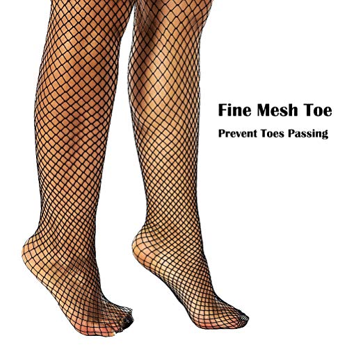 JarseHera Fishnets Thigh High stockings Silicone Lace Top Tights Stay Up Sheer Nylon Hosiery (1 Pair Black, L/XL) - Image 5