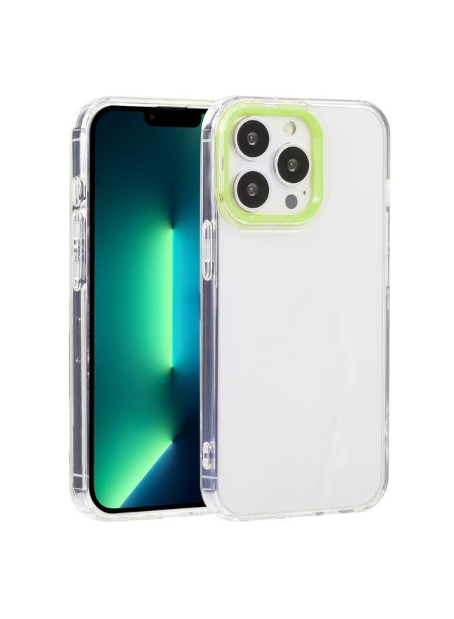 S-TOP Case For iPhone 13 Pro Max Macaron Lens Frame Transparent TPU Phone Case - Image 1