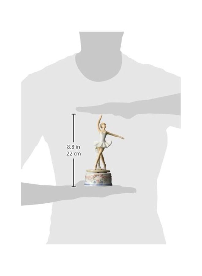 Cosmos 10623 Fine Porcelain Ballerina in White Dress Musical Figurine, 9-Inch - Image 2