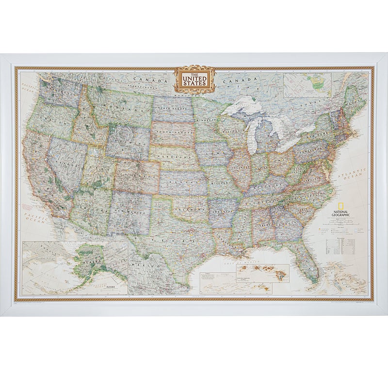 Craig Frames Craig Frames Wayfarer Executive United States Push Pin Travel Map