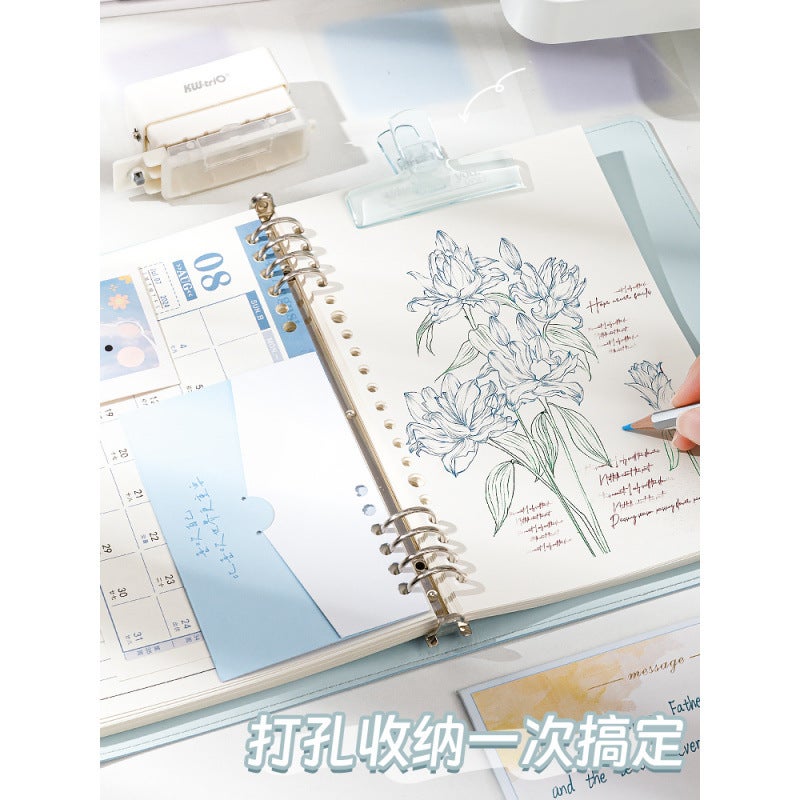 High-Value Soft Leather Loose-Leaf Book Case Binder Buckle Cover Removable Simple Loose-Leaf Notes - Image 4