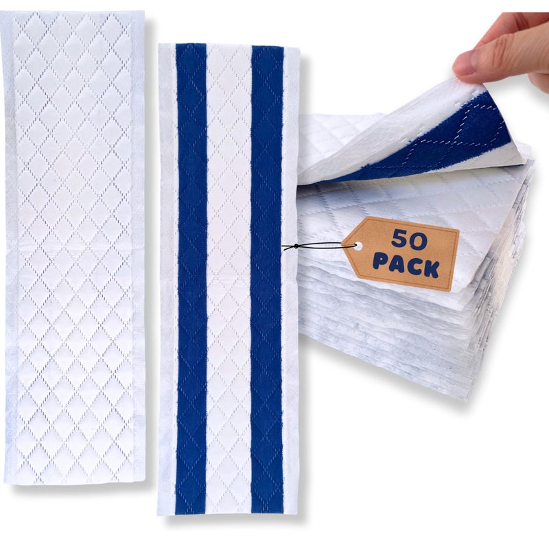 Microfiber Disposable Mop Pad for All 1618 Hook  Loop System Mop Wet Dry Cleaning Pad Compatible with BonaRubbermaidTurboNorwex 50 Pack