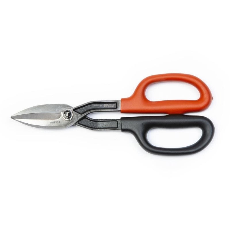 Wiss Crescent Wiss Straight Pattern Tinner Snips - Durable, Heavy-Duty Cutting Tool with Torque Control & Ergonomic Handles - WDF12S - 10" - Image 1