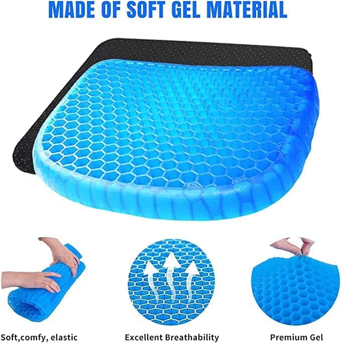 ACUWORLD ACUWORLD Egg Gel Seat Cushion Ergonomic Breathable Design Pressure Relief seat Tailbone Pain Sciatica Pain Back Pain Silicon Seater Cushion Chair Pad NonSlip Cover for Home Office - Image 3