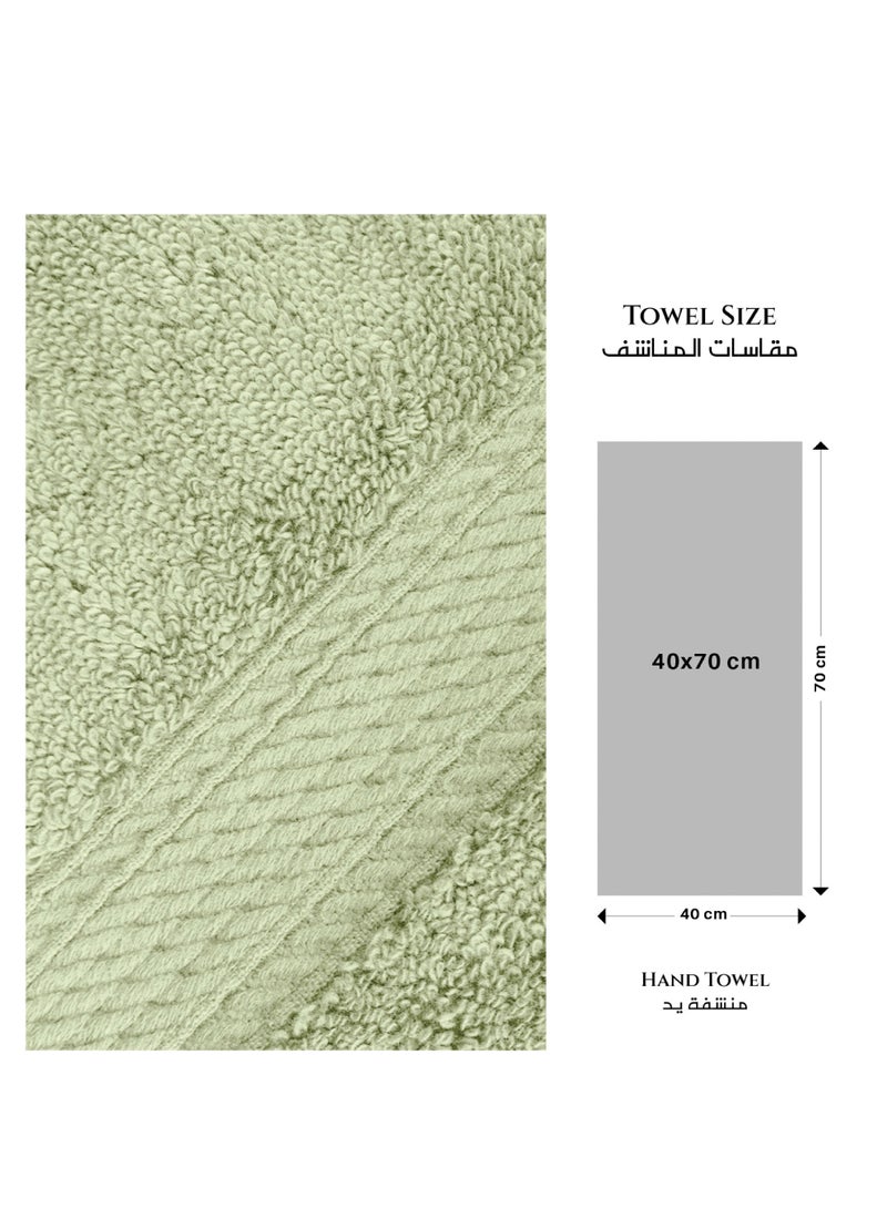 Cotton Home Premium Cotton Towel 40x70cm Hand Towel 600 GSM Quick Dry Highly Absorbent Thick Bathroom SoftTowels for Bath And Spa Lightweight, Quick Dry and Durable Green - Image 5