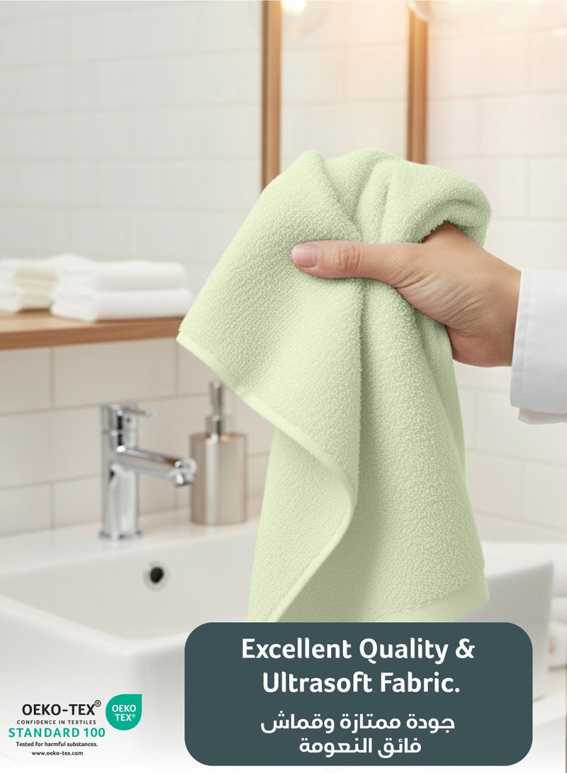 Cotton Home Premium Cotton Towel 40x70cm Hand Towel 600 GSM Quick Dry Highly Absorbent Thick Bathroom SoftTowels for Bath And Spa Lightweight, Quick Dry and Durable Green - Image 3