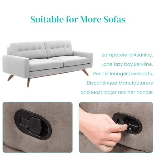 Serplex® Metal Recliner Sofa Handle Replacement Parts with Cable, Couch Release Lever Pull Handle, Fits for Ashley and Most Recliner Sofa Brand, Exposed Cable Length 4.9inch - Image 3