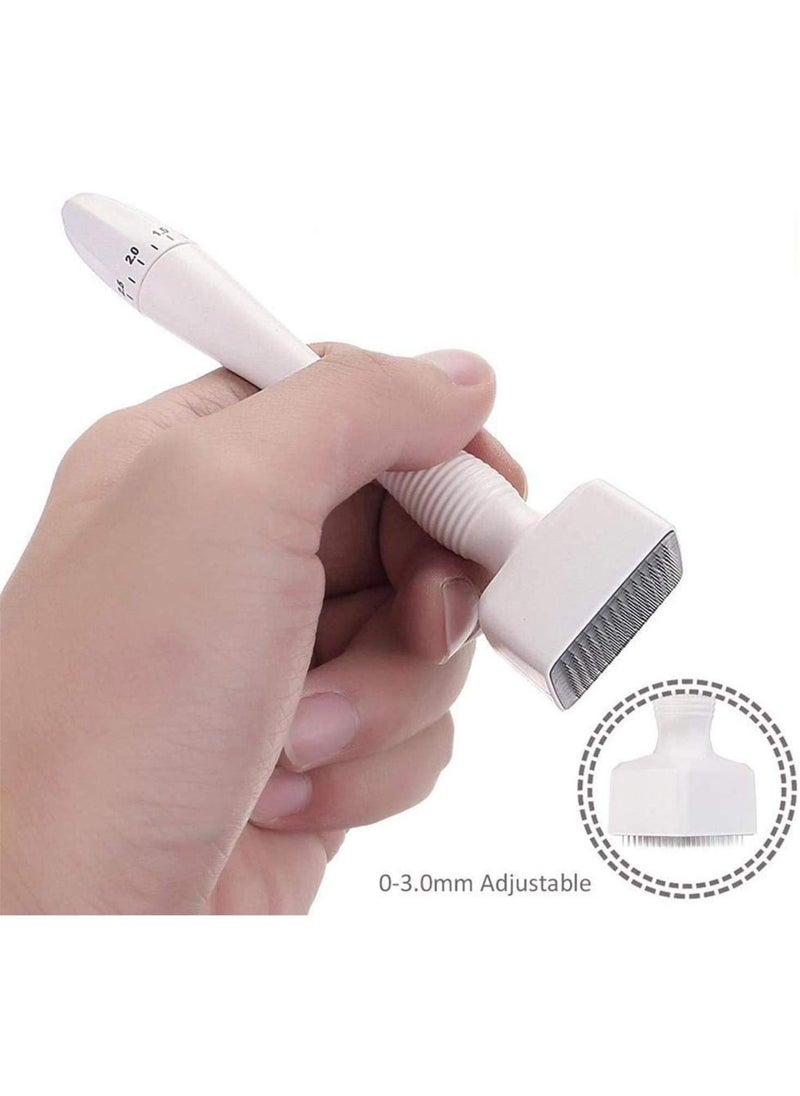 Generic - Derma Stamp Dermastamp 140 Tips Adjustable Titanium Microneedle Stamper Auto Derma Pen Dermapen Professional Microneedling Real Individual Micro Needles Dermabrasion For Face Body Hair Beard Growth - Image 1