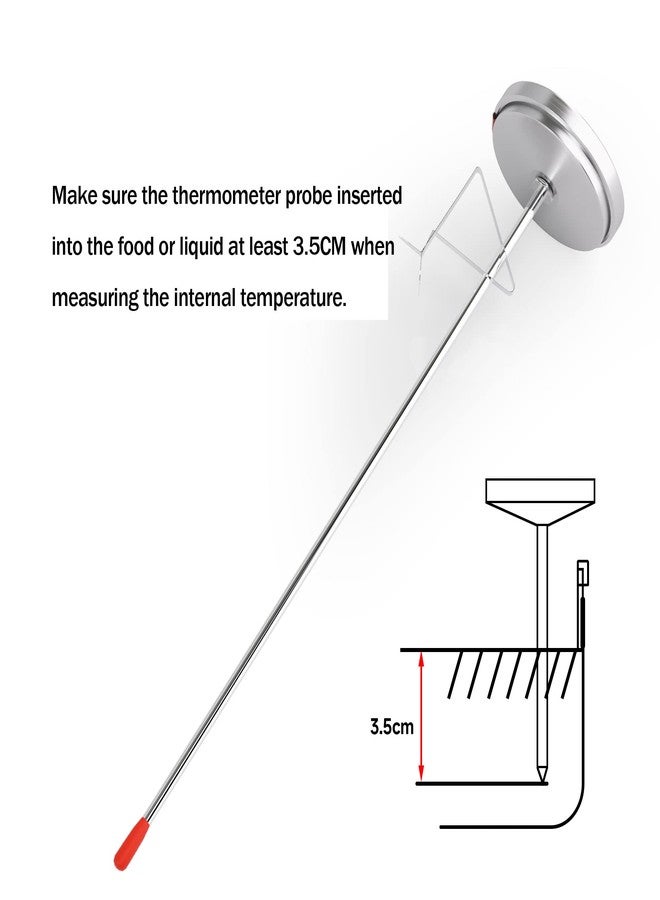 defull Candy Thermometer and Deep Fry Thermometer with 2 Inch Large Dial, 9 Inch Stainless Steel Probe - Temperature Guide for Candy Making, Frying, Confectionery, Dessert, Chocolate, Jam, and BBQ - Image 5