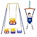 FUNLIO 2 in 1 Swing Set for Toddler  Baby Jumper Heavy Duty Kids Swing  Bouncer with 4 Sandbags Foldable Metal Stand for IndoorOutdoor Play Easy to Assemble and Store - Image 4