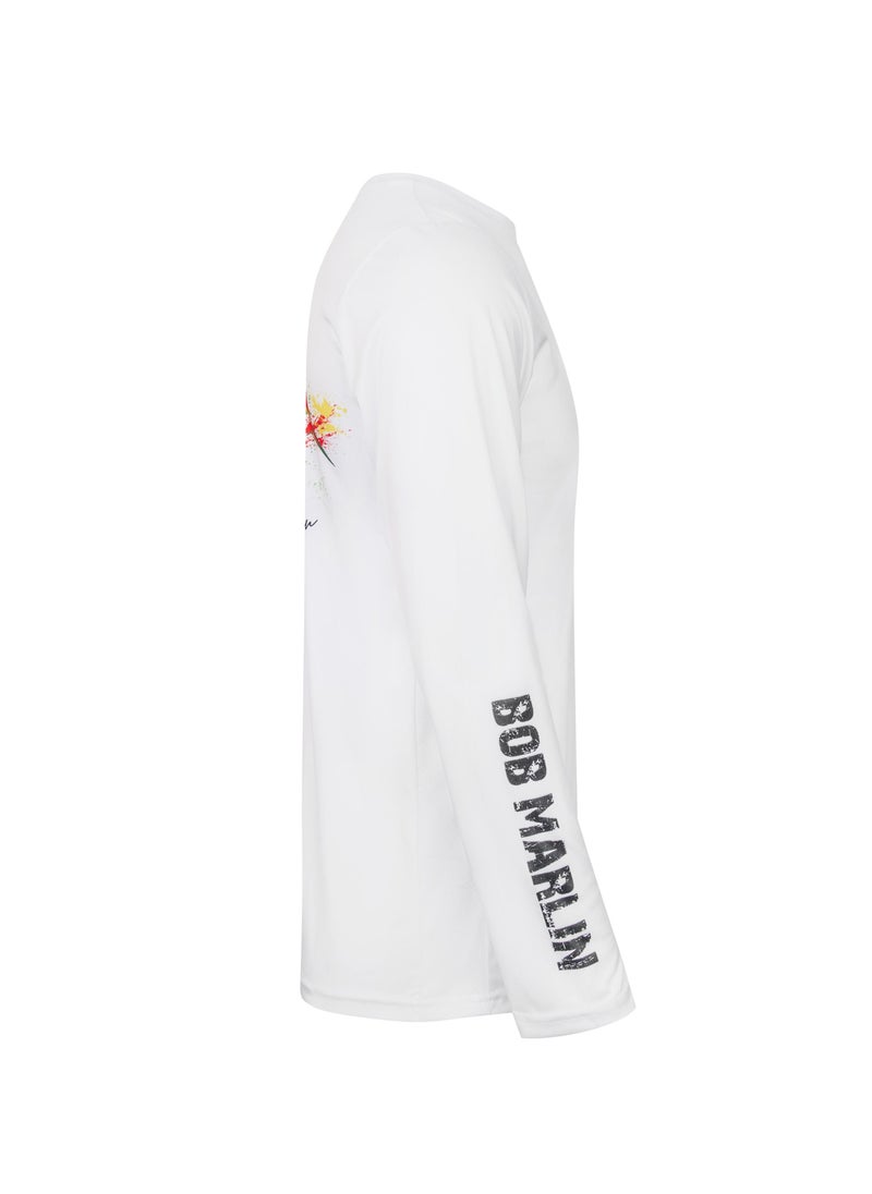 BOB MARLIN - Marlin Performance Shirt Rasta Tuna White-Large - Image 1