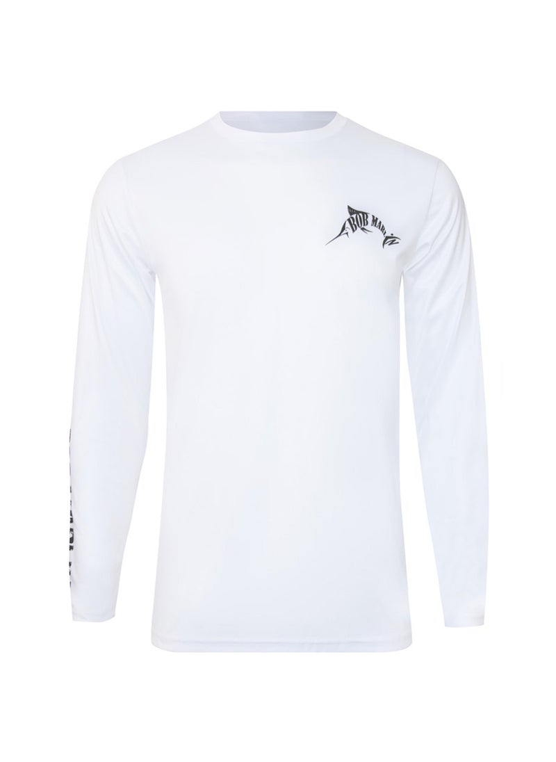 BOB MARLIN - Marlin Performance Shirt Rasta Tuna White-Large - Image 1