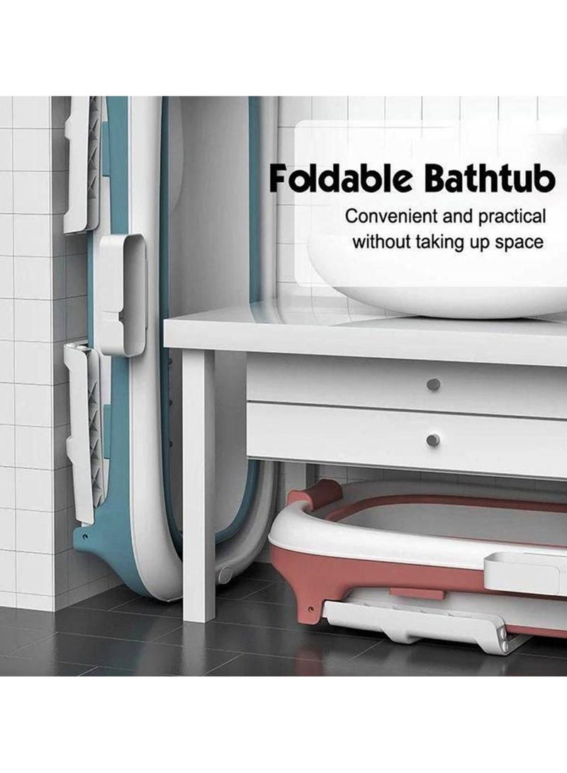 138cm Portable bathtub with cover White/blue with foam pillow - Image 5