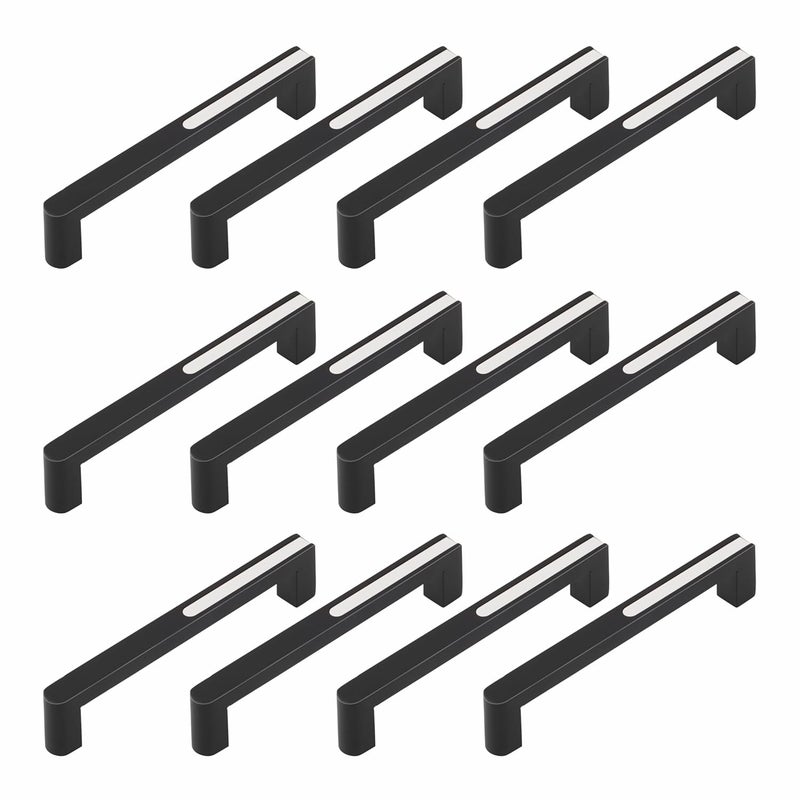 GS Gujarat GS Gujrat Kichen Cabinet HandleDoor HandleDrawer Handle Matt Black 8 Inch Pack of 10 - Image 1