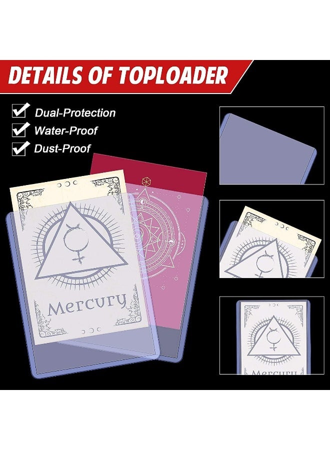 ECVV 50 عبوة من حاملات بطاقات التداول، أكمام بطاقات بلاستيكية صلبة مناسبة لبطاقات ألعاب البيسبول القياسية، واقيات بطاقات شفافة مقاس 3 × 4 بوصة - Image 2