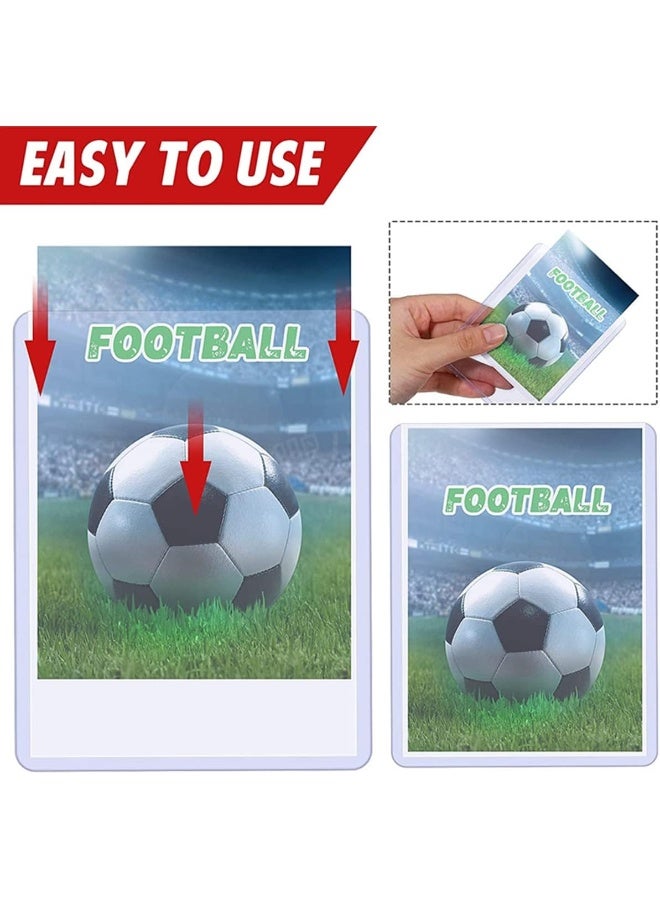 ECVV 50 عبوة من حاملات بطاقات التداول، أكمام بطاقات بلاستيكية صلبة مناسبة لبطاقات ألعاب البيسبول القياسية، واقيات بطاقات شفافة مقاس 3 × 4 بوصة - Image 4