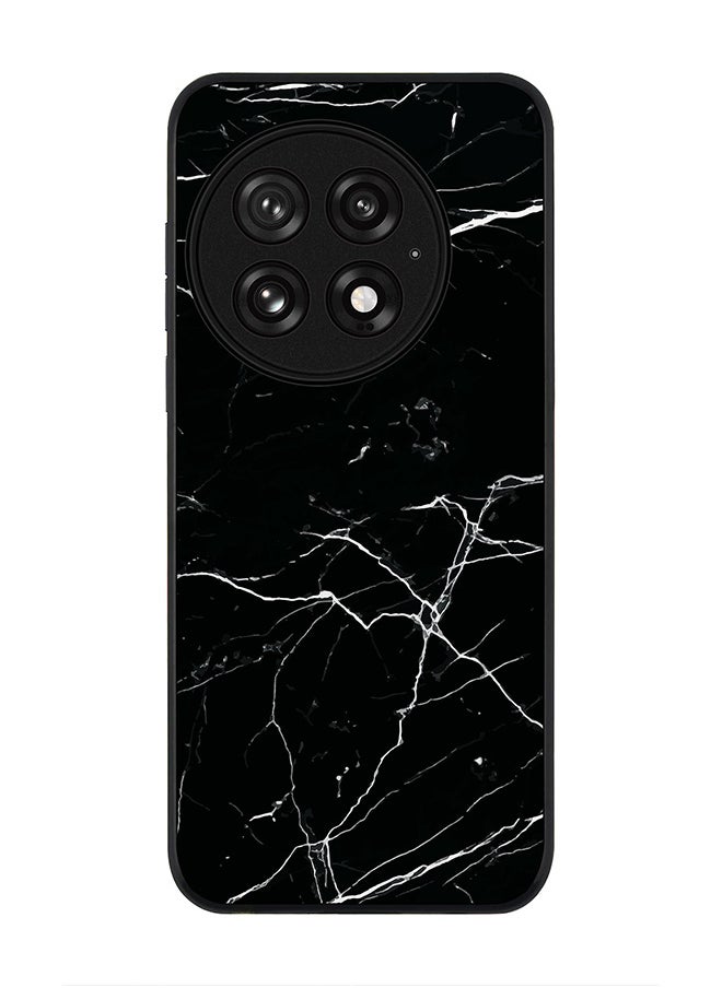 Stylizedd - For OnePlus 13 5G Case,Slim fit Camera Protection, Shockproof Thin Phone cover  - Marble Print Black - Image 1