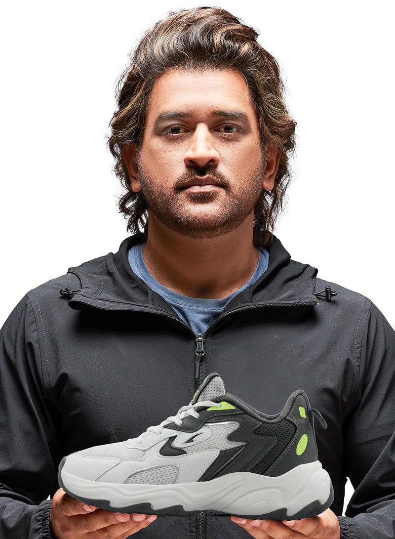 Asian Men's White and Dark Grey Running Shoes for Sports - Image 3