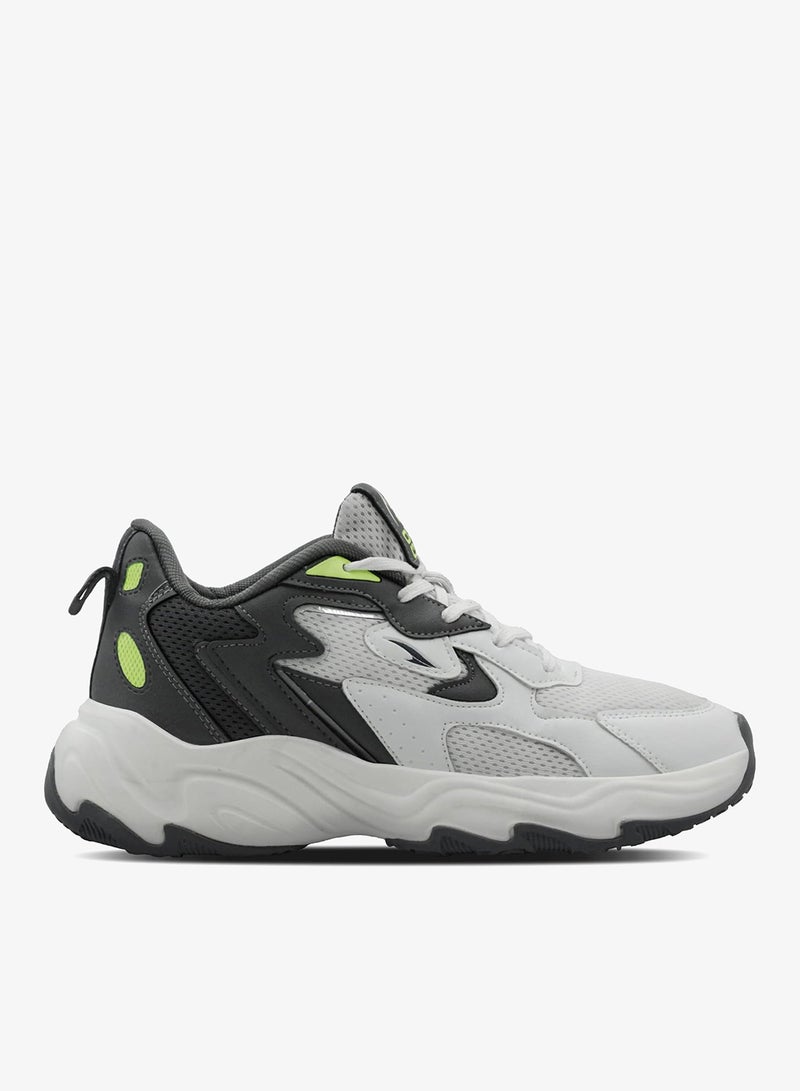 Asian Men's White and Dark Grey Running Shoes for Sports - Image 2