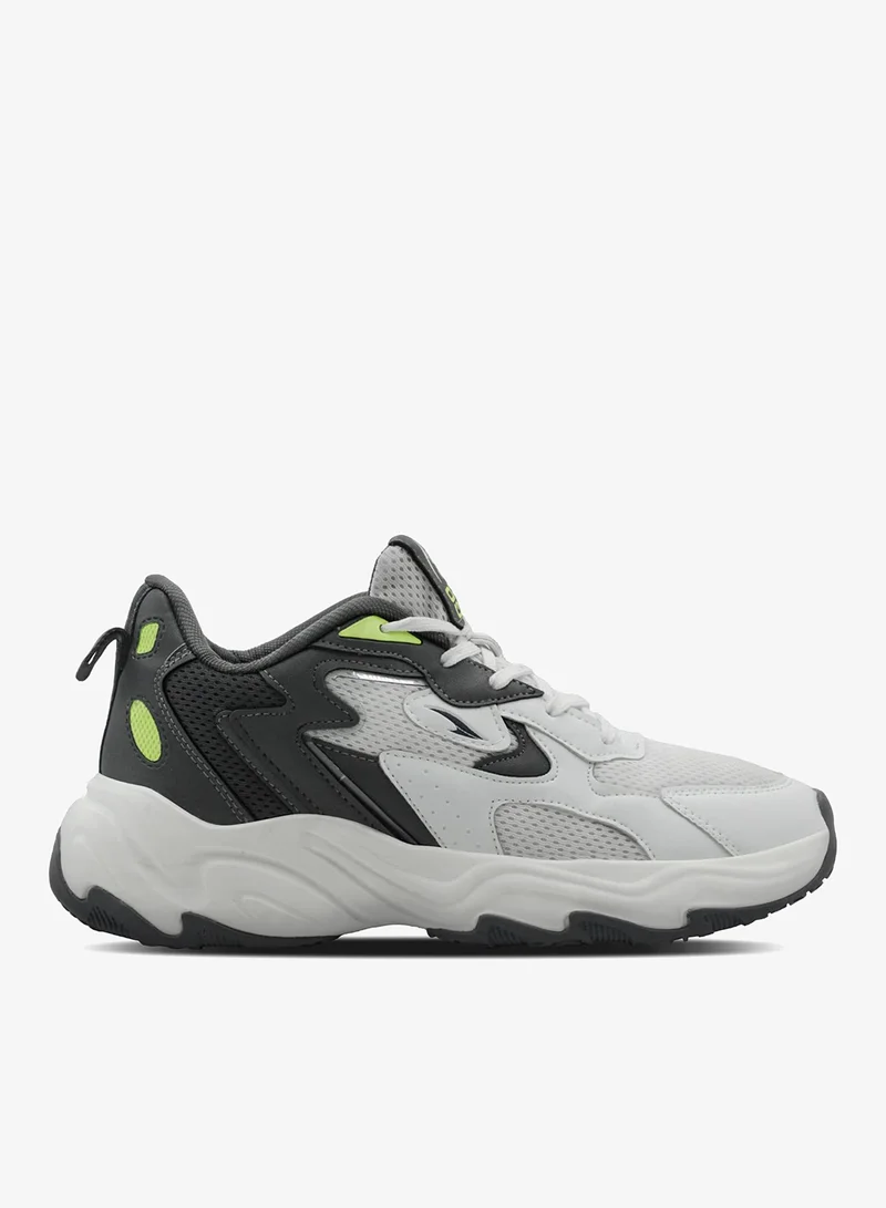 Asian Men's White and Dark Grey Running Shoes for Sports