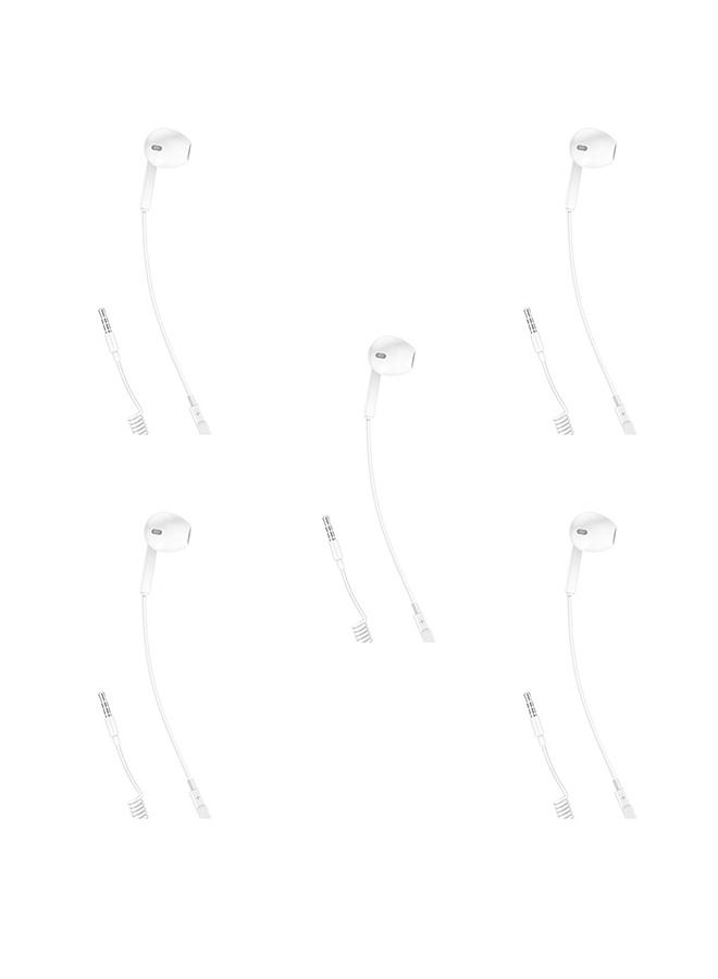 Taimi In-Ear Wired Single Earphones White (5 Pieces)  - Image 1