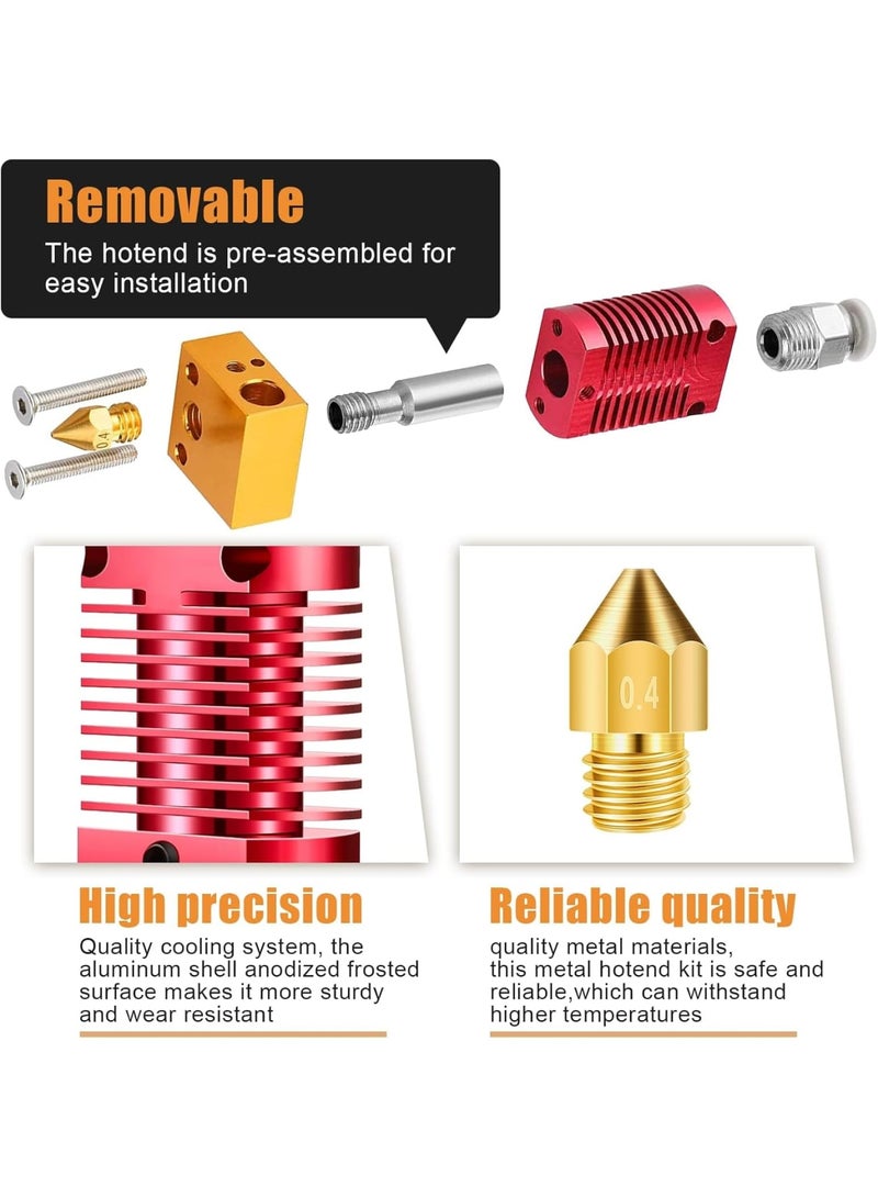 SOLARAE Metal Hotend 3D Printer Nozzles, Hardened Steel Tool High Temperature Pointed Wear, Resistant with CR-10 / CR10 / CR10S / Ender 2 / Ender 3 Ender 5 Printers - Image 3