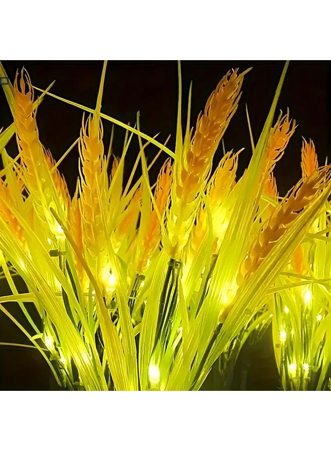 مجموعة مصابيح القمح الشمسية من 7 قطع لحدائق outdoor والفسحات وممرات pathways ديكور حصاد الخريف - Image 1