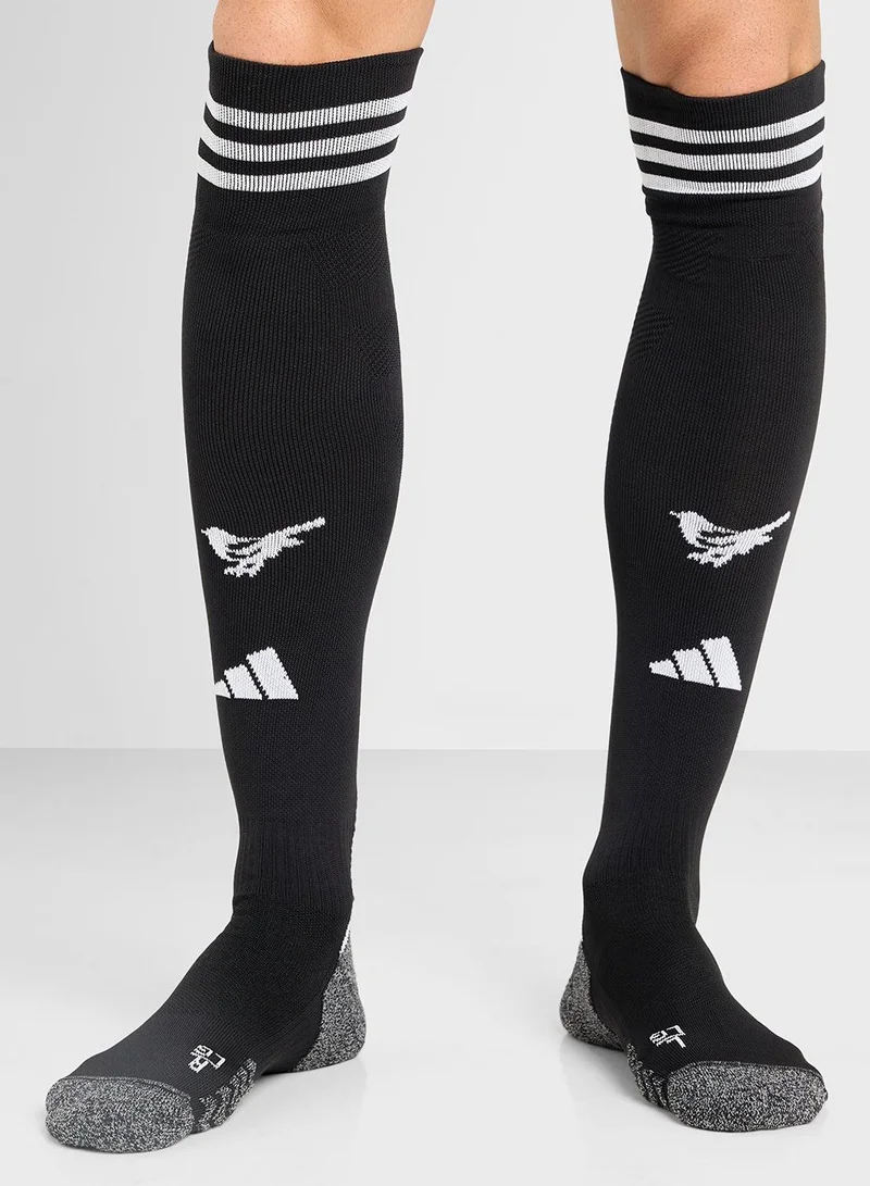 adidas جوارب كرة قدم أديداس نيوكاسل يونايتد للرجال والنساء أسود