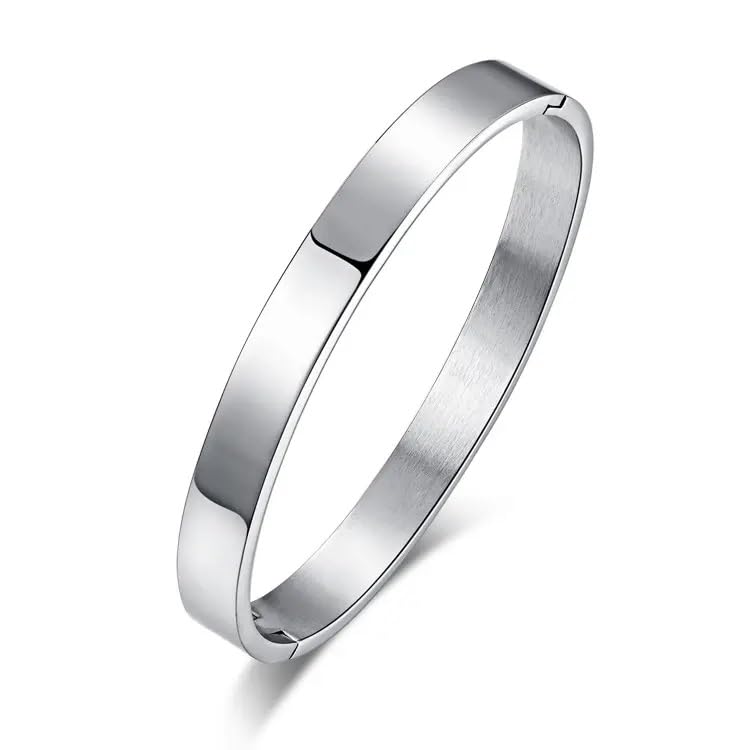 MEENAZ Kada Bracelets for Men combo Boys brother boyfriend gents/Fashion Silver Rose Gold Kada for men/Gold Bracelet for Men/Stainless Steel Kada for boys 3 Kadas open Bracelet valentine 357 - Image 3
