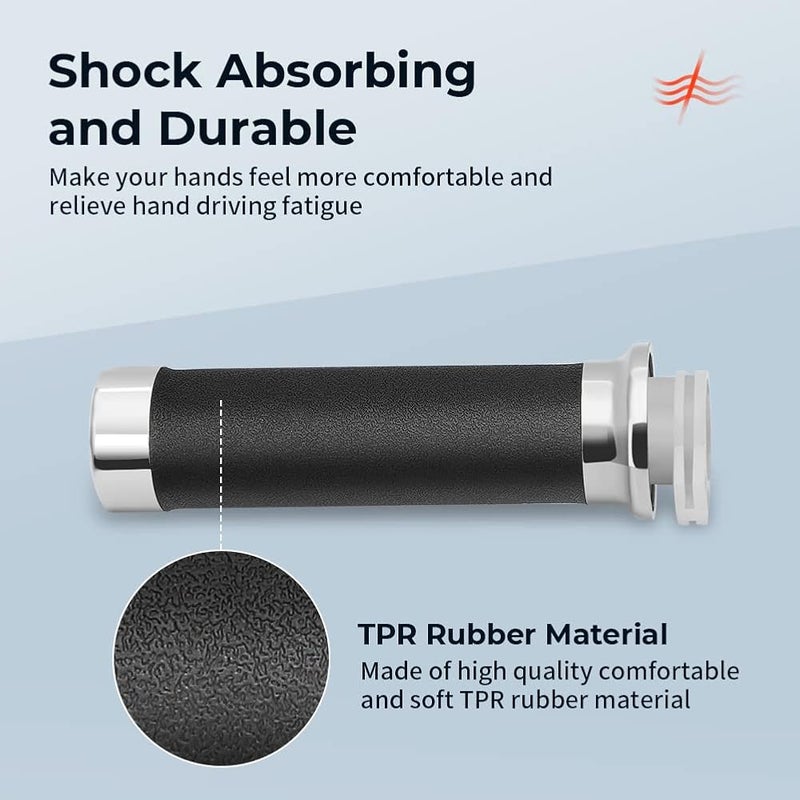 Foruly Motorcycle Throttle Handle Grips 25mm Right Throttle Tube & Left Handlebar Grip, Fits for Honda VT Shadow 400/750/1100, Magna & Sabre - Image 3