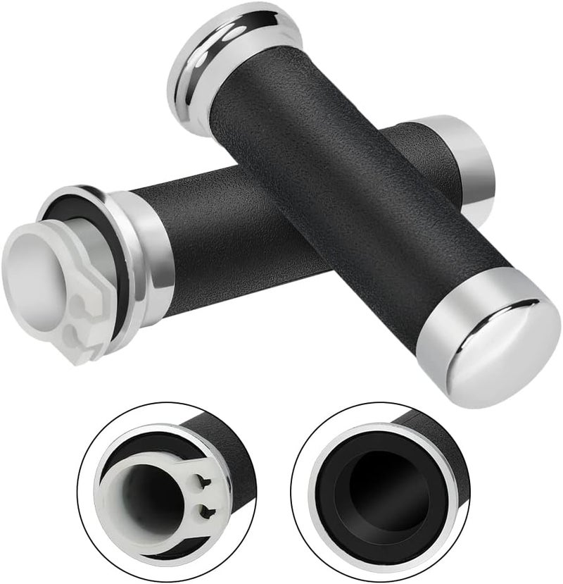 Foruly Motorcycle Throttle Handle Grips 25mm Right Throttle Tube & Left Handlebar Grip, Fits for Honda VT Shadow 400/750/1100, Magna & Sabre - Image 1