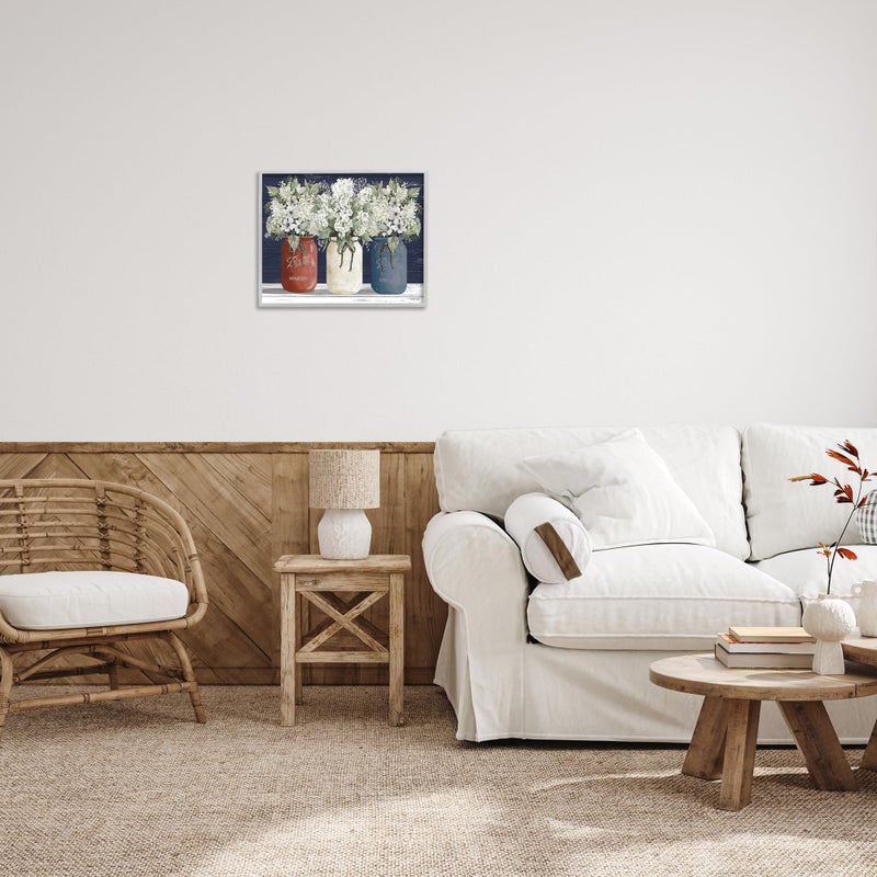 Stupell Industries Americana Floral Bouquets Rustic Flowers Country Pride Framed Giclee Art Design by Cindy Jacobs - Image 2