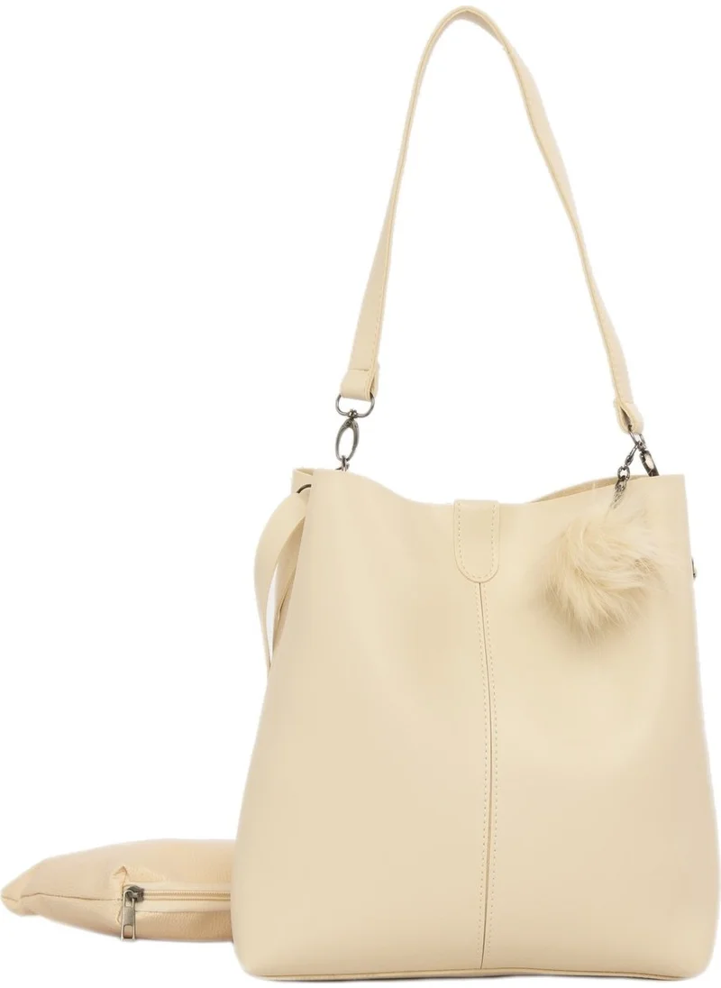 Bagmori Cream Unit Magnet Snap Bag